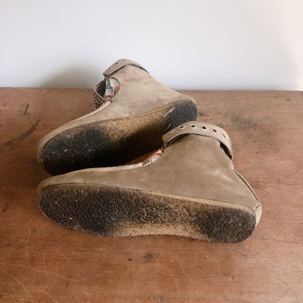Isabel Marant Morley Studded Tan Suede Ankle Boots Moccasins - Picture 5 of 6